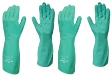 2-Pairs SHOWA-BEST 730-06 XS CHEMICAL RESISTANT CLEANING GLOVES 15-MIL HR