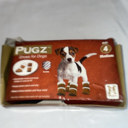Scarpe per Cani Taglia 4 Medium Ecopelle Marrone Abbracci Prodotti per Animali Domestici PUGZ (3a) - Foto 4 di 4