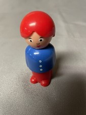 VIKING TOYS SWEDEN FIGURE WOMAN S-385-30 NO. 1200 FIGURINE RED BLUE GIRL TOY 3"