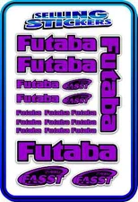 FUTABA SERVO RADIO RX TX 2.4G FLIGHT REMOTE CONTROL STICKERS FASST PURPLE BLACK