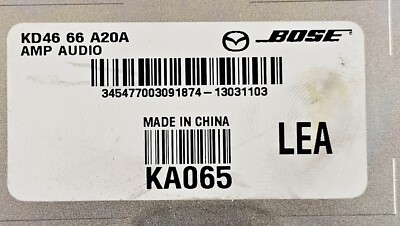 2013-2016 Mazda CX-5 Bose Stereo Radio Audio System Amplifier OEM