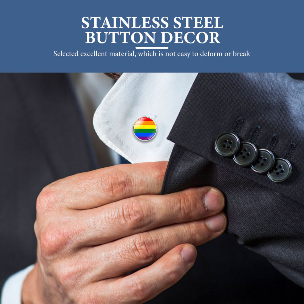 Clothes Accessory Pride Colorful Buttons Man Cufflinks Manual eBay