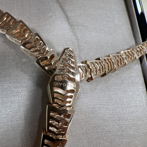 Bulgari Rose Gold Serpentine Diamond Necklace  - Picture 5 of 8
