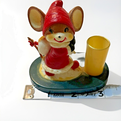 Vintage 1986 McCrory Novelty Xmas Costume Big Ear Mini Mouse Toothpick Holder - Picture 9 of 12