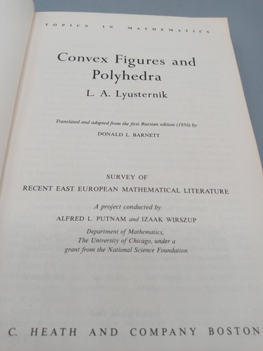 Convex Figures and Polyhedra ~ L. A. Lyusternik ~ PB - Imagen 7 de 10