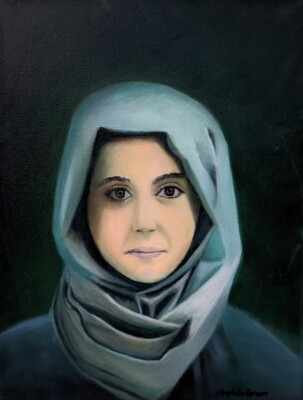 Young Middle Eastern Girl With Robe Portrait