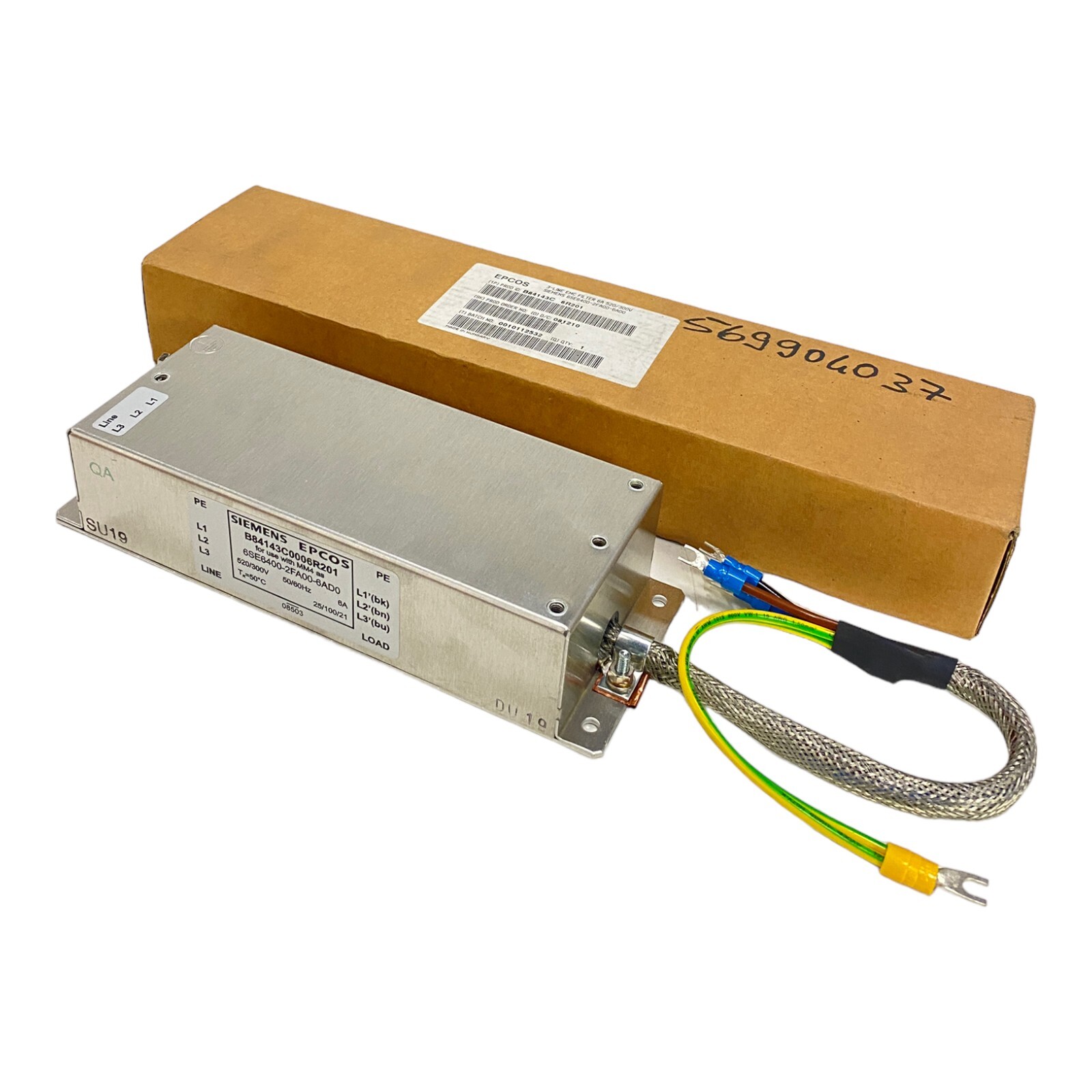 Siemens 6SE6400-2FA00-6AD0 EMC Filter 520/300 V 50/60 Hz 6 A