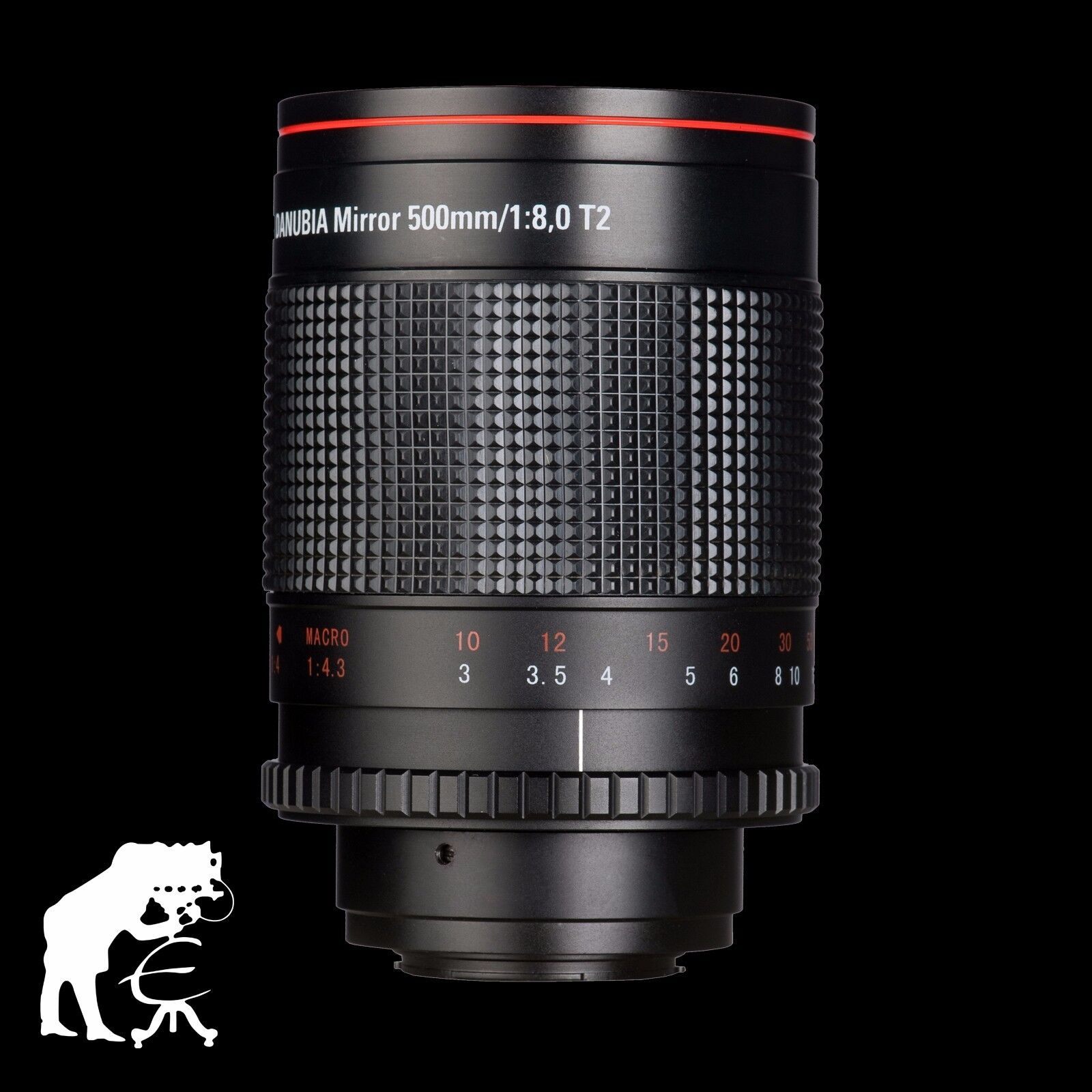 Spiegeltele Teleobjektiv Supertele 500mm F8,0 Dörr Danubia T2 für Canon EOS EF
