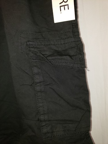 Ring Of Fire Young Mens Black Cargo Shorts Size 36 - Picture 2 of 8