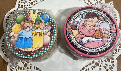 Mary Engelbreit POOCH SWEETHEART Mini Cardboard 2 Trinket Boxes PARTY GIRL READ