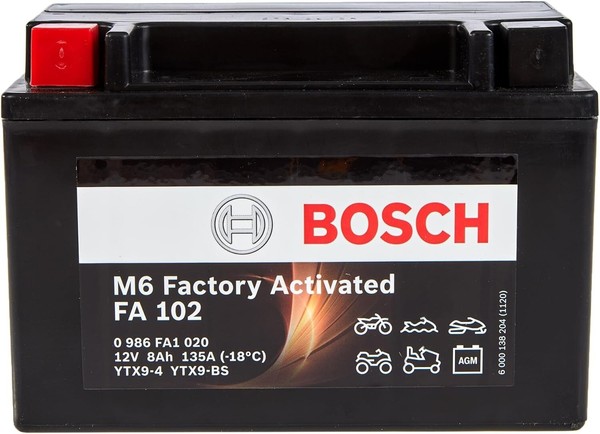 Batterie Bosch Gel YTX9-BS Honda Ch 125 Phanteon 150 98 02 Tr 200 Fatcat-image