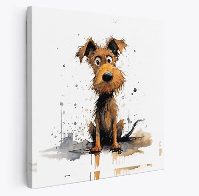 Scruffy Dog Funny Humour Canvas Print Wall Art Picture or Poster