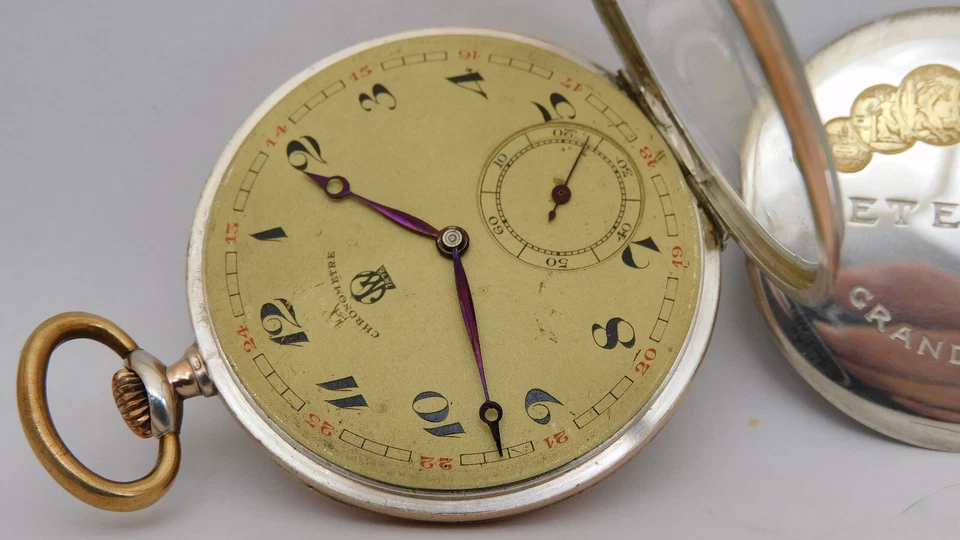 Orologio da tasca argento Funzionante ETERNA silver pocket watch Working C4 Foto 4 de 4