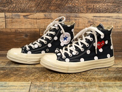 Converse Comme des Garcon Play Polka Dot Hi Top Sneakers Women SZ Men SZ 