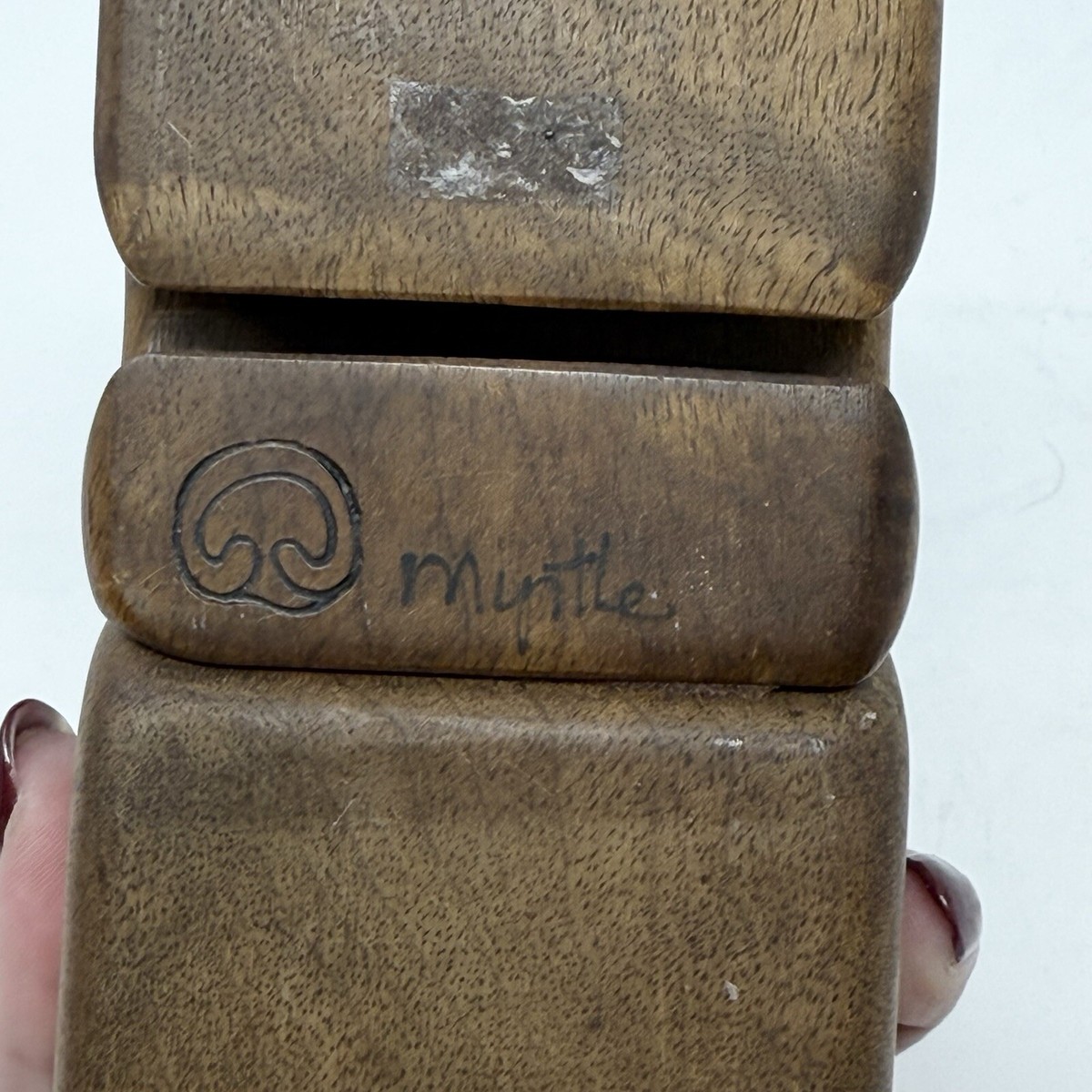 Fred Marilyn Buss Myrtle Burl Wood Trinket Jewelry Box Handmade