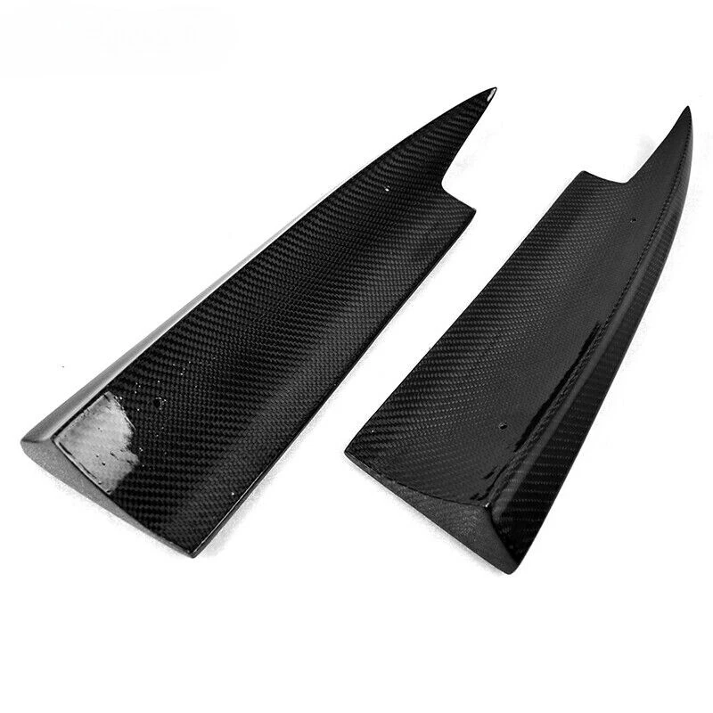 Carbon Fibe CF Rear Bumper Lip Side Aprons Fits 14-16 MB W117 CLA-Class Sedan - Image 4 of 4