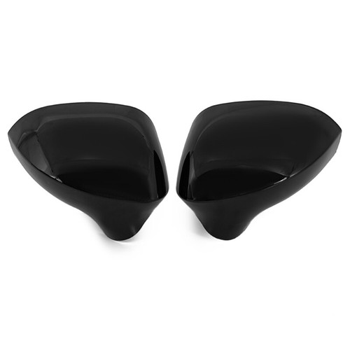 Gloss Black Wing Door Rearview Mirror Cover Caps For Seat Ibiza 6J MK4 2008~17 - Picture 8 of 10