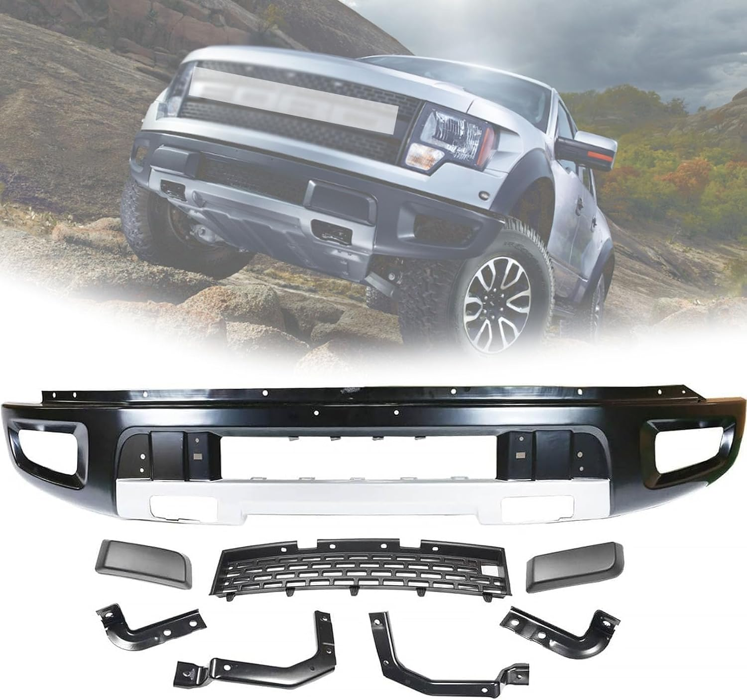 Ford Raptor Guard New Fits Ford F150 SVT Raptor 2010-2014 8PCS Front Bumper Guard Cover ...