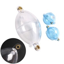 3PCs Oval/Round In line Bubble Float Fishing Balls for Sea River Lake Pond