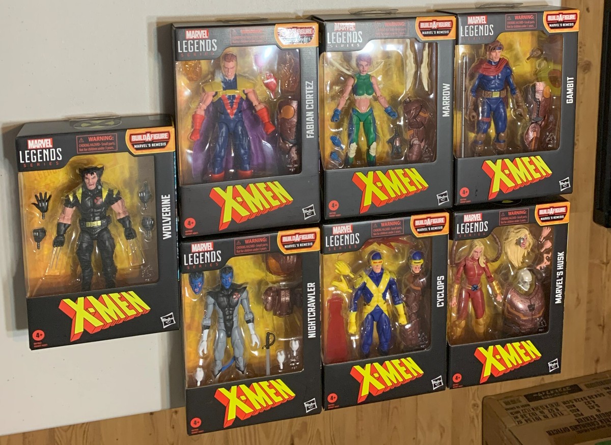 Marvel Legends-Set of 7-Nemesis BAF Wave-Nightcrawler,Husk,Gambit