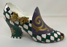 Victorian Plaster Fancy Shoe Multi Colored Decoration. Preowned