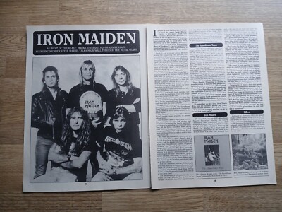 Iron Maiden  Discography  7 Side Feature music 30 x 44 cm Scrapbook - Up To 1994