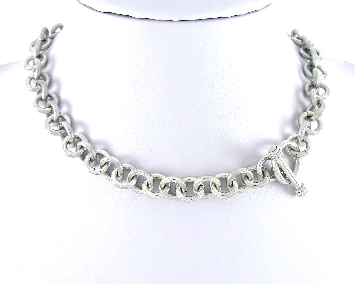 Solid Sterling Silver 925 Cable Link 16" Necklace… - image 5