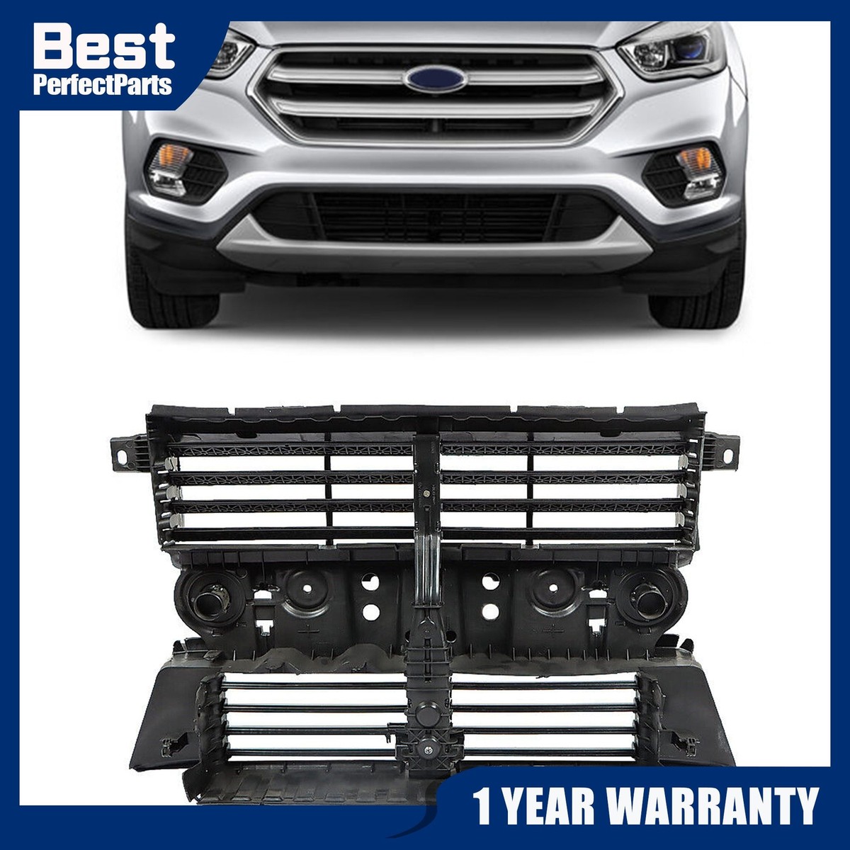 Front Grille Radiator Shutter For 2017 2018 Ford Escape GV4Z8475B