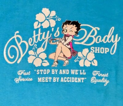 VTG Y2K Betty Boop Rare Fleischer Studios Glitter baby Tee t