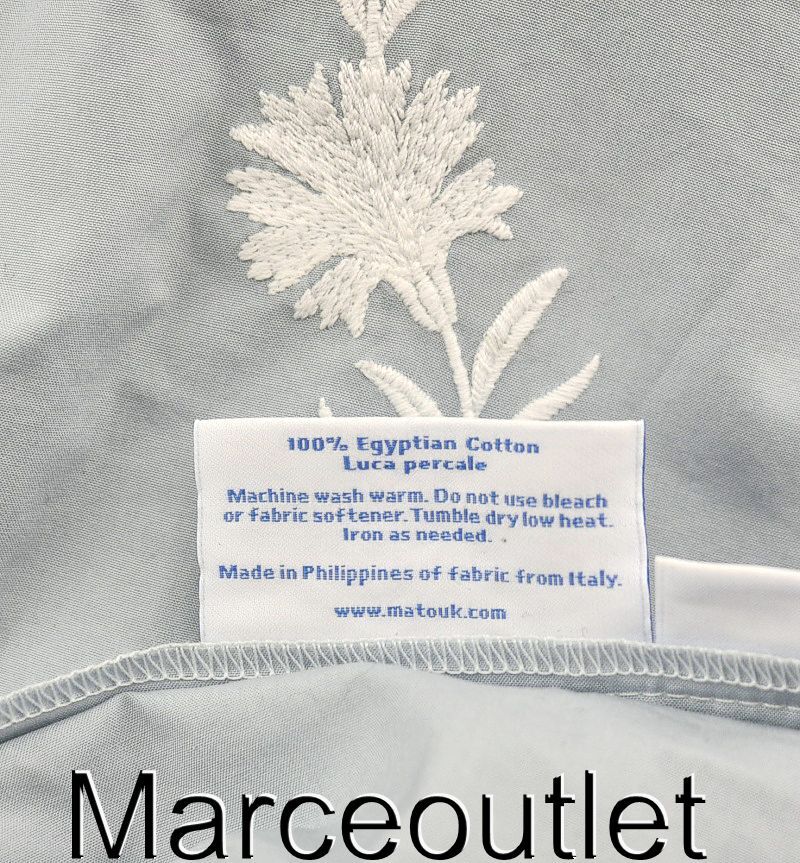 Matouk Daphne Egyptian Cotton Percale KING Duvet Cover Pool eBay