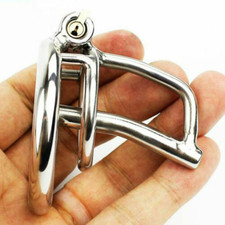 SM Stainless Steel Male Chastity Cage Belt Device Metal Tube Restraints Locking