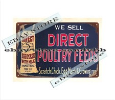 Direct poultry feeds farm livestock metal tin sign funky home decor