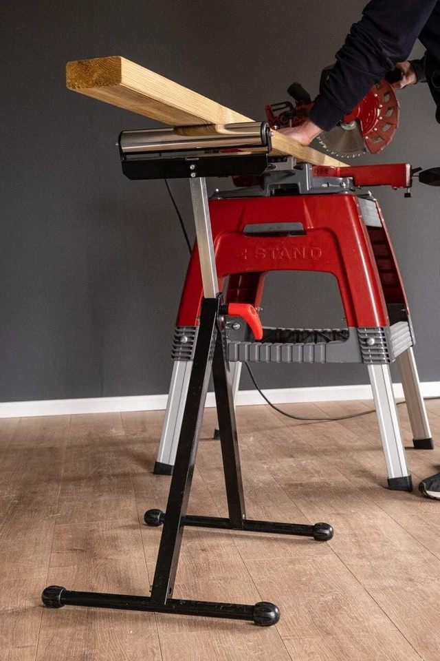 PIEDISTALLO SUPPORTO CAVALLETTO RULLO TELESCOPICO REGOLABILE 65 KG ALTEZZA BANCO - Immagine 3 di 4