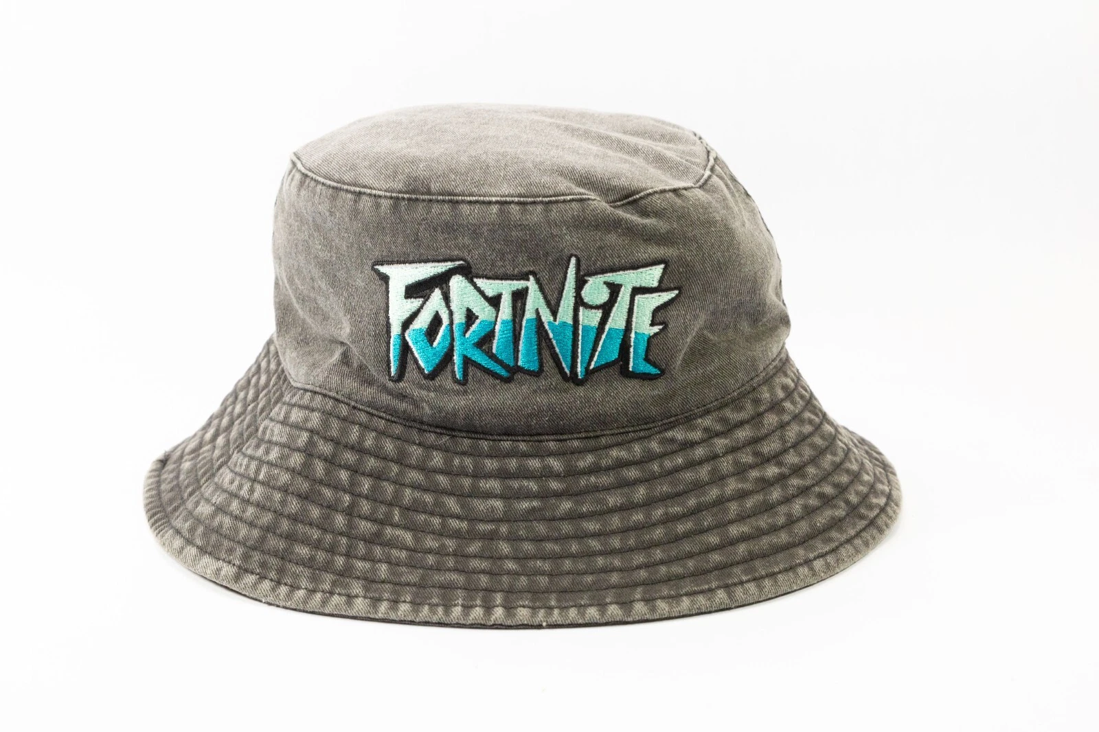 Fortnite Embroidered Grey Bucket Hat Cap Mens Small or Boys Size 55 cm VGC