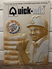 Blechschild Schild quick-mix gew&ouml;lbt 20 x 30 cm
