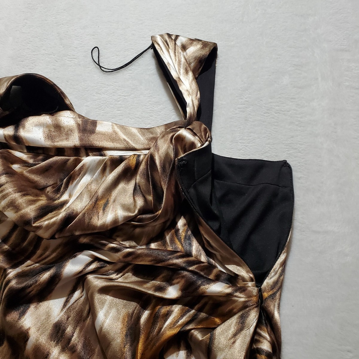 maggy london brown dress Amaris Charmeuse Maxi Dress main image 1