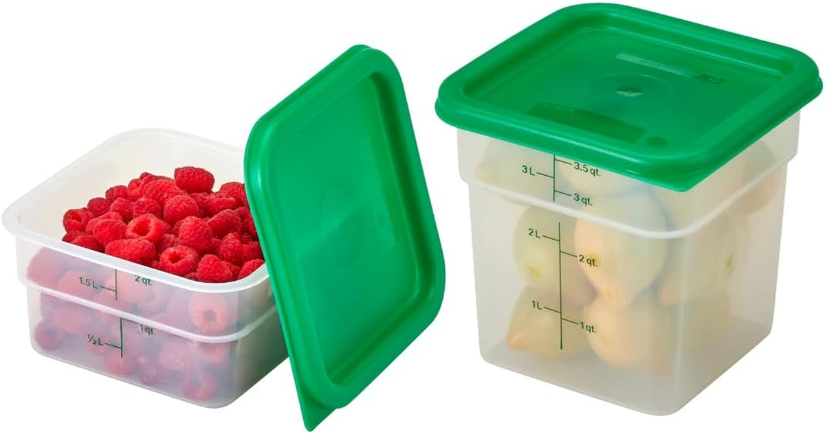 CAMBLOフードコンテナ Cambro Food Storage Container with Lid (Bpa-Free) - 2 Pack