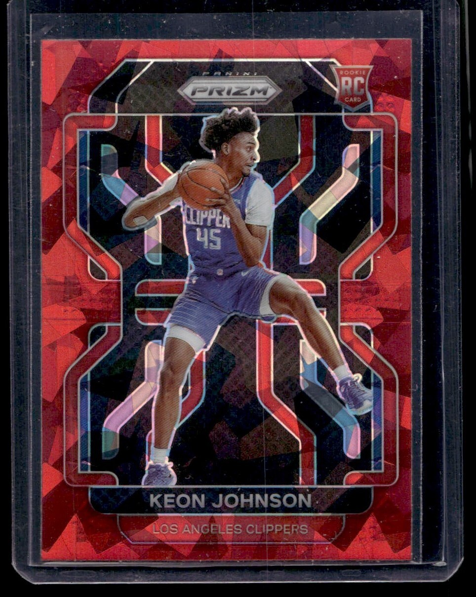 2021-22 Panini Prizm Red Ice Keon Johnson Rookie G73 Los Angeles Clippers #326