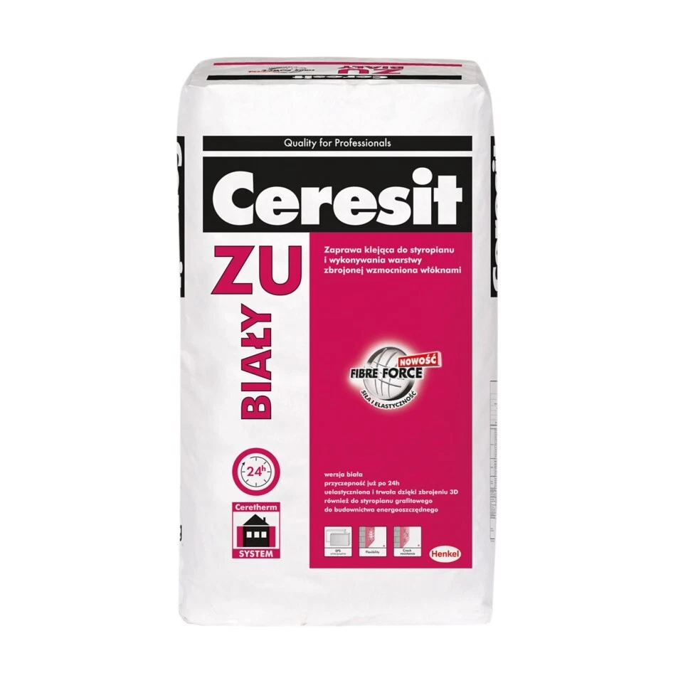 Ceresit ZU WHITE Polystyrene and Reinforced Mesh Adhesive - Base Coat Render - Image 1 of 1