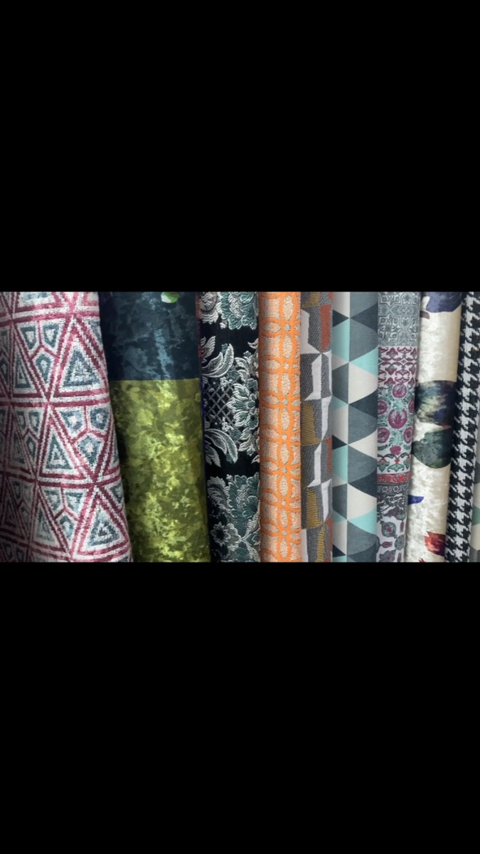 Soimoi Poly Georgette Fabric By The Yard - Blue With Yellow & White Star Print, 42 Inch Wide