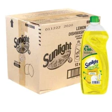 Sunlight Dishwash Liquid Lemon / Lime Instant Degreasing Tech 800ml - 12 Bottles