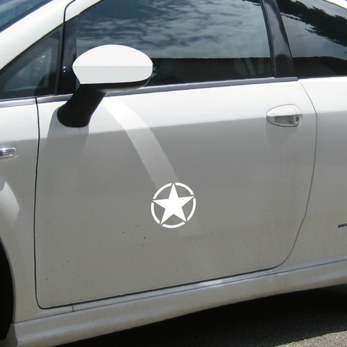 10cm glanz weiß USA US Stern Auto Bus Aufkleber Tattoo Klebefolie 4061963042595 - Bild 3 von 3