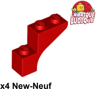 Lego 4x Stein Brick Bogen Arch bow 1x3x2 rot/red 88292 NEU