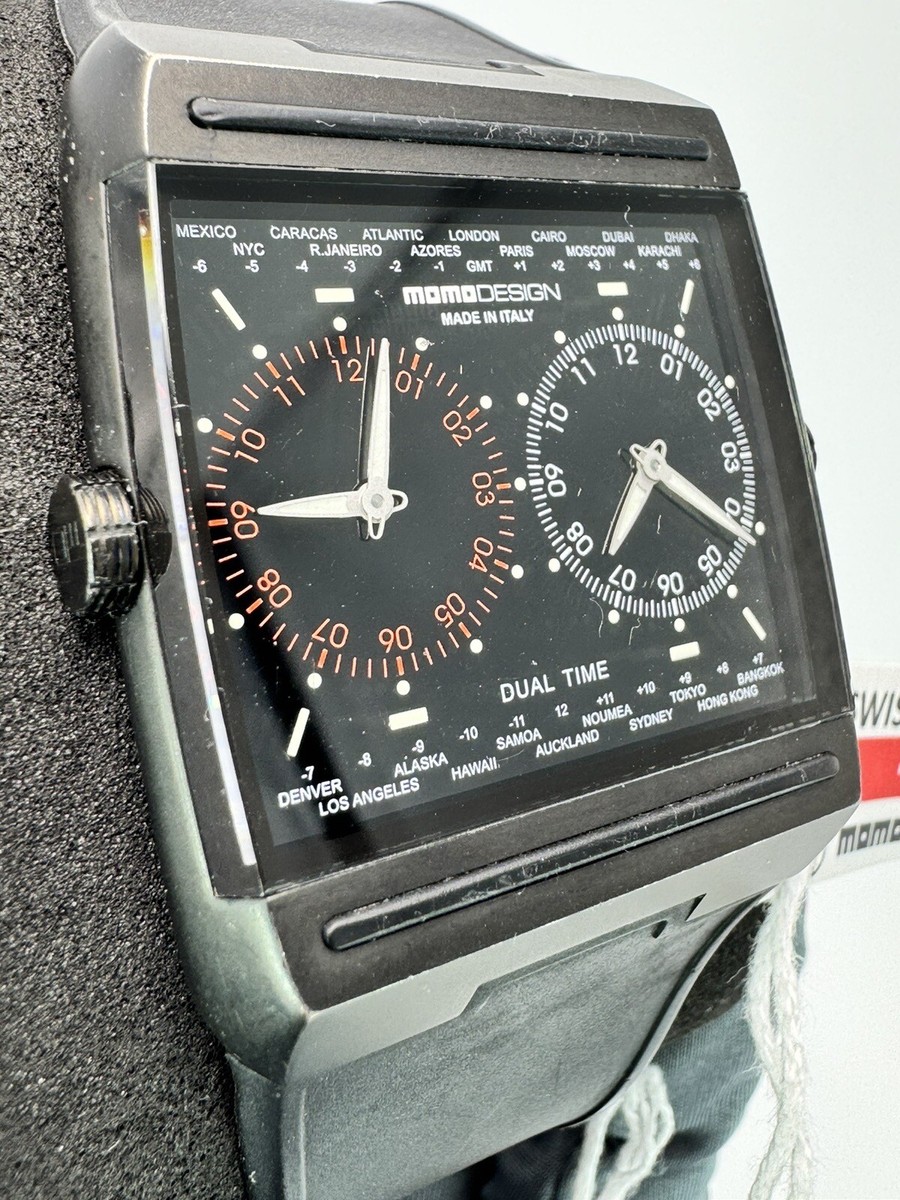 Men's Watch Momodesign Black Titanium MD077 Swiss Dual Movement