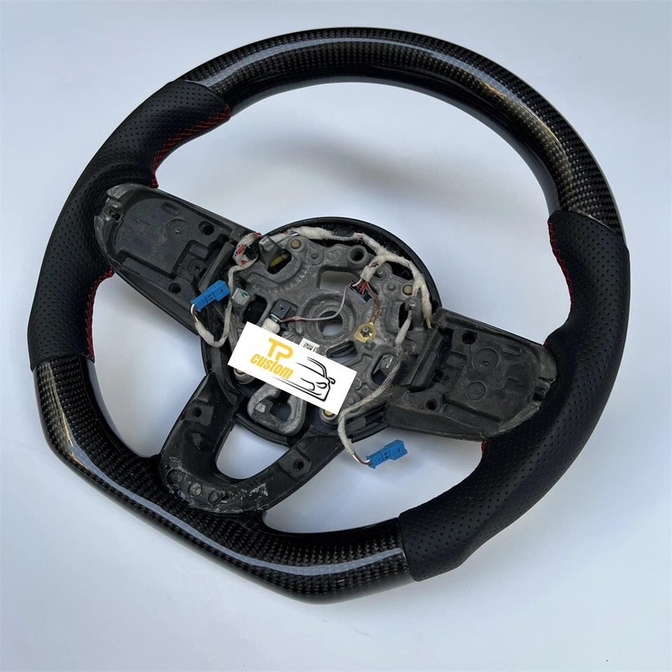 Volante de fibra de carbono real para MINI Cooper JCW R56 F54-57 2014-2020 Foto 3 de 4
