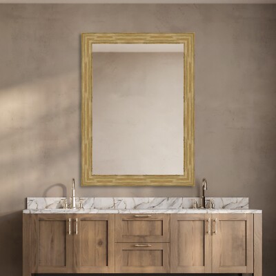 Mirror and Frame Handmade Reflektis Rectangular Wall Mirror Natural Wood Finish