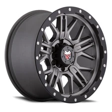 MAMBA M25 Rim 17X9 6X139.7 Offset -12 Matte Grey/Black Lip (Quantity of 1)