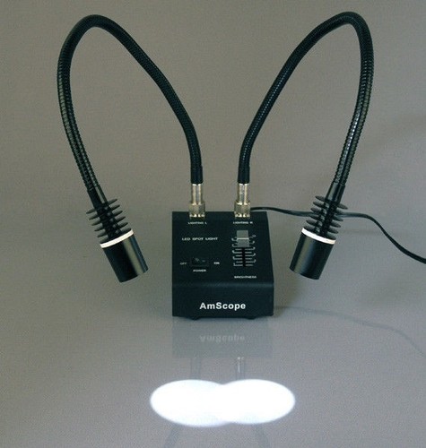 AmScope 3.5X-225X Digital Zoom Stereo Microscope + LED Gooseneck + 8MP Camera - Picture 6 of 8