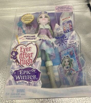 Ever After High Crystal Winter Epic Winter Doll, 2015 DKR67 Mattel Netflix NIB