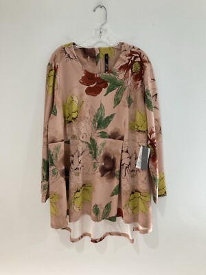 NWT Melissa McCarthy Seven7 Pink Floral Top Blouse Women Plus Size 3X